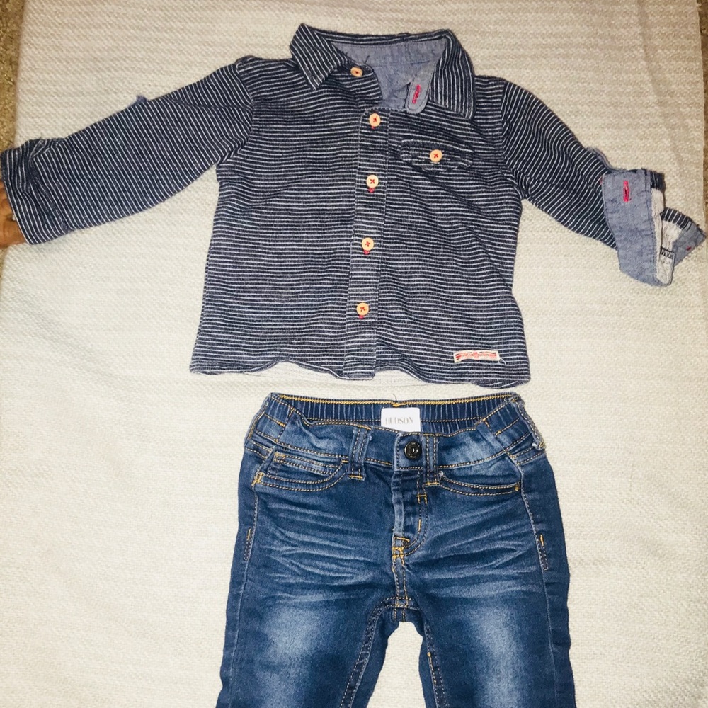Boys infant Hudson outfit size 12 months
